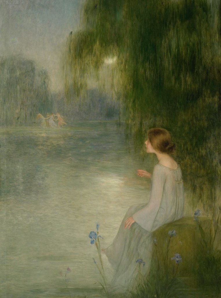 "And when thou art weary 
I'll find thee a bed, 
Of mosses and flowers 
To pillow thy head."
     ~ John Keats

           Dream (1905)
 🎨 Joan Brull i Vinyoles