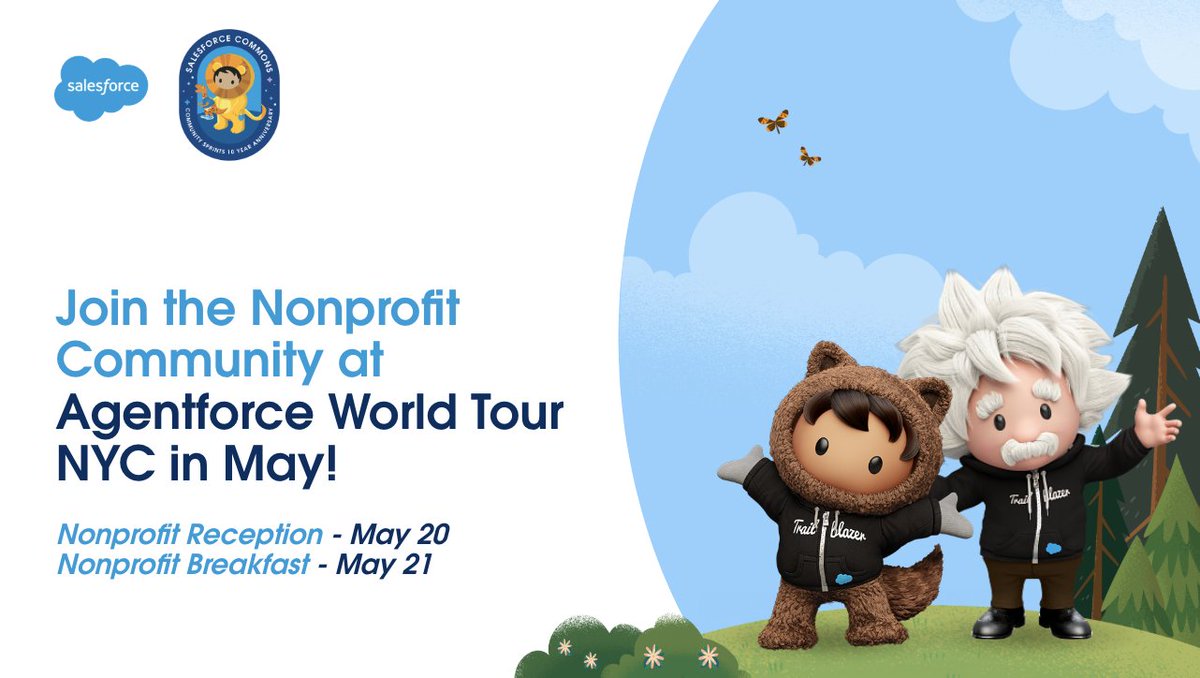 Lizzy Roberts (@imalizzzard) on Twitter photo We’re ONE MONTH away from World Tour NYC!
Join fellow Nonprofit-focused <a href="/salesforce/">Salesforce</a> professionals at the Nonprofit Community Breakfast on Weds, May 21 from 8:00 - 10:00 a.m ET.
There's also a reception the night before, see links in comments! #trailblazercommunity We’re ONE MONTH away from World Tour NYC!
Join fellow Nonprofit-focused <a href="/salesforce/">Salesforce</a> professionals at the Nonprofit Community Breakfast on Weds, May 21 from 8:00 - 10:00 a.m ET.
There's also a reception the night before, see links in comments! #trailblazercommunity