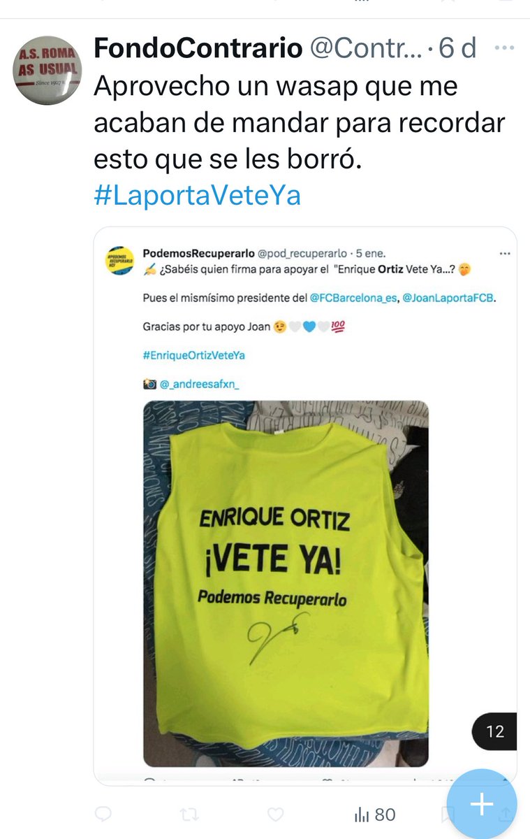 Nos pasamos por aquí solo porque nos han avisado de que el mentiroso mamporrero sigue señalándonos con sus mentiras años después.

Aquí no se ha borrado nada, lo podéis comprobar vosotros mismos en el enlace que os dejamos.

No nos olvida 🫶

Macho el Hércules.