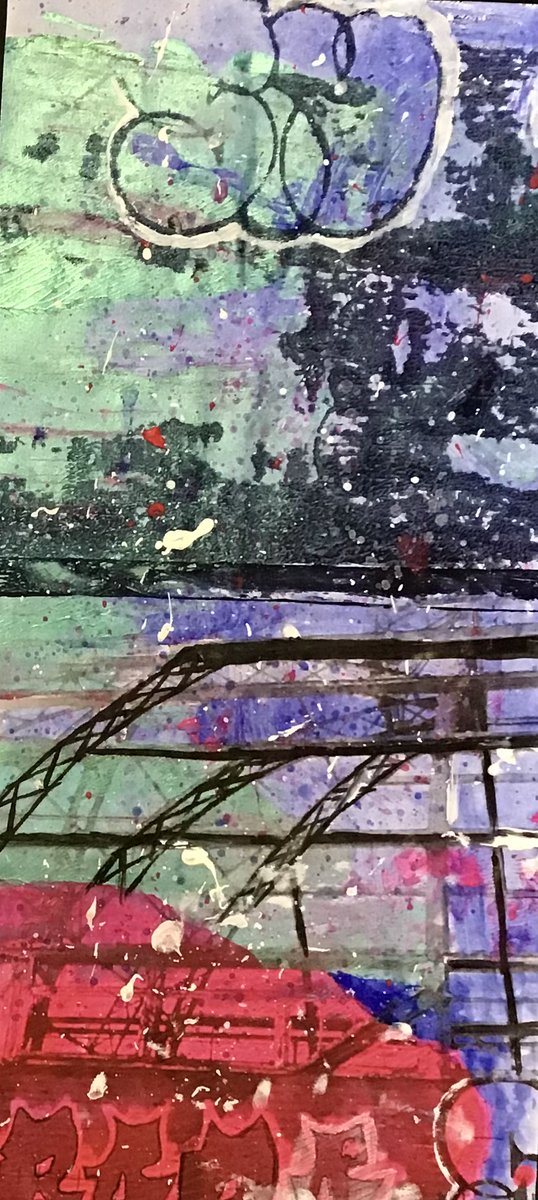 Springburnarta1's tweet image. I always try to encourage pupils to take risks and work outwith their comfort zone and so glad Higher pupil Dylan trusted the process. Mixed media studies, including geli printing of Springburn Park Glasshouse.