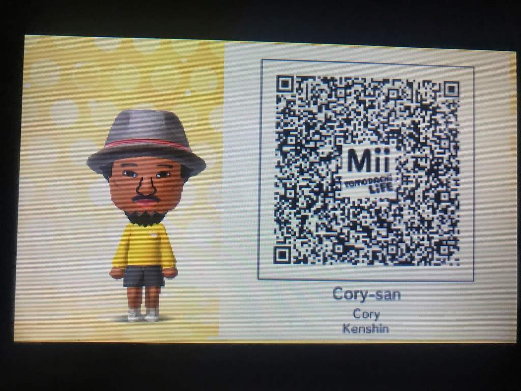 ancient "temmie" mii i made when i was a kid (and the used cory mii) crazy i know