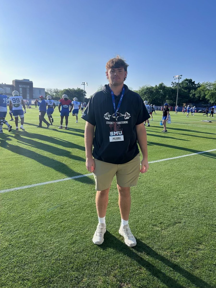 Great visit at SMU today! Thank you <a href="/SMUFB/">SMU Football</a> <a href="/rhettlashlee/">Rhett Lashlee</a> <a href="/GarinJustice/">Garin Justice</a> <a href="/CoachCoreyH/">Coach C. Harbert</a>!
