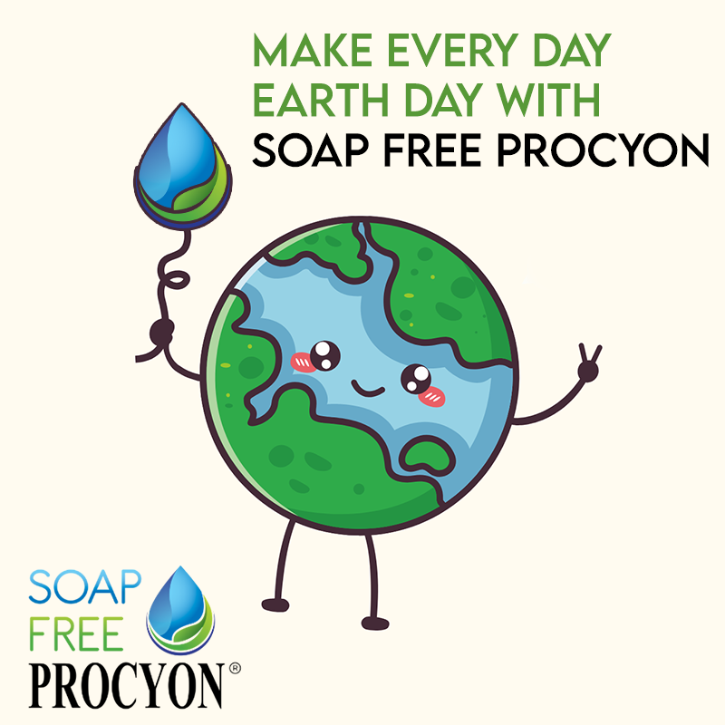 Happy Earth Day! Thank a green cleaning professional, friend or family member that does their part to protect our planet by using safe cleaning products like Procyon. Try them today and learn more at SoapFreeProcyon.com #GreenCleaning #EarthDay #SafeCleaning