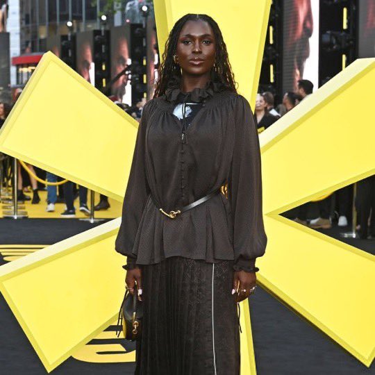 UpToTASK's tweet photo. ….why is Jodie Turner-Smith at the #Thunderbolts red carpet? https://t.co/m5CuSY3011
