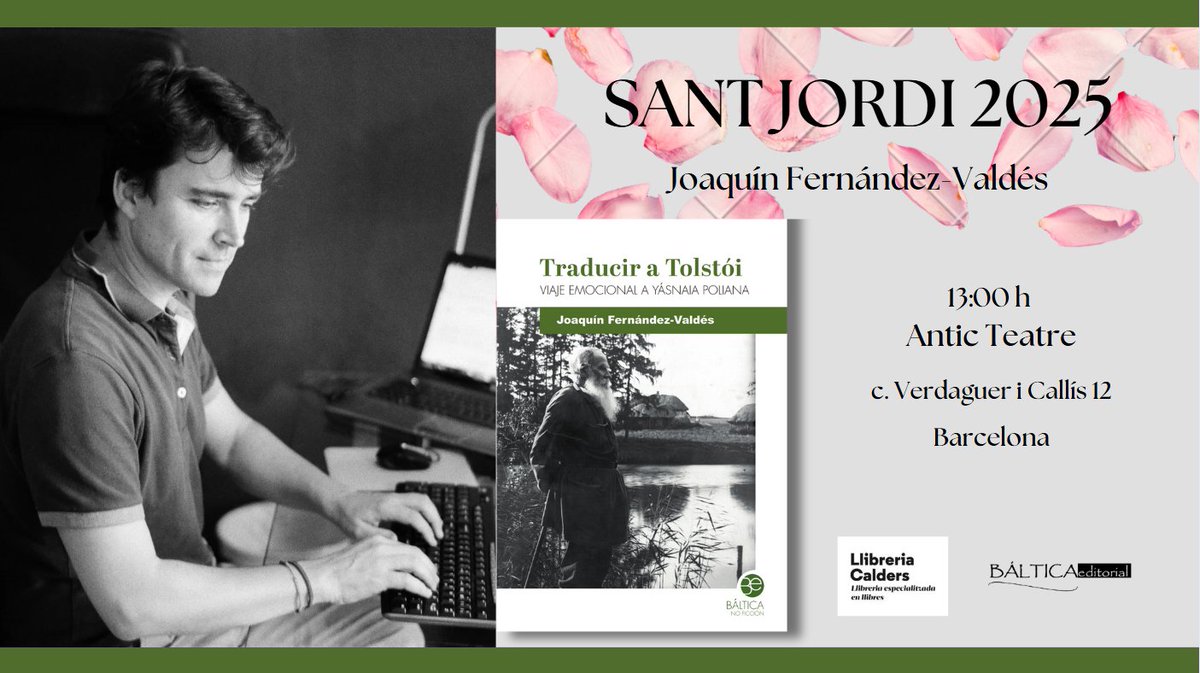 En Sant Jordi, de 13 h. a 14 h,  estaré firmando libros junto a otros autores en l'Antic Teatre de Barcelona, un lugar fantástico muy cerca del Palau de la Música.

Organiza <a href="/LaCalders/">Llibreria Calders</a>.