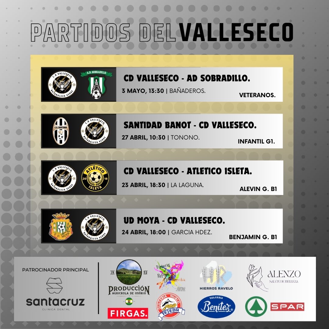 CD Valleseco Naturaleza Verde GC (@cdvallesecogc73) on Twitter photo Partidos del Valleseco. ๐ธ
#๐ฅ๐๐๐๐๐๐ฎ๐๐๐๐๐๐ถ๐๐น๐๐๐๐๐๐๐ค๐ค Partidos del Valleseco. ๐ธ
#๐ฅ๐๐๐๐๐๐ฎ๐๐๐๐๐๐ถ๐๐น๐๐๐๐๐๐๐ค๐ค