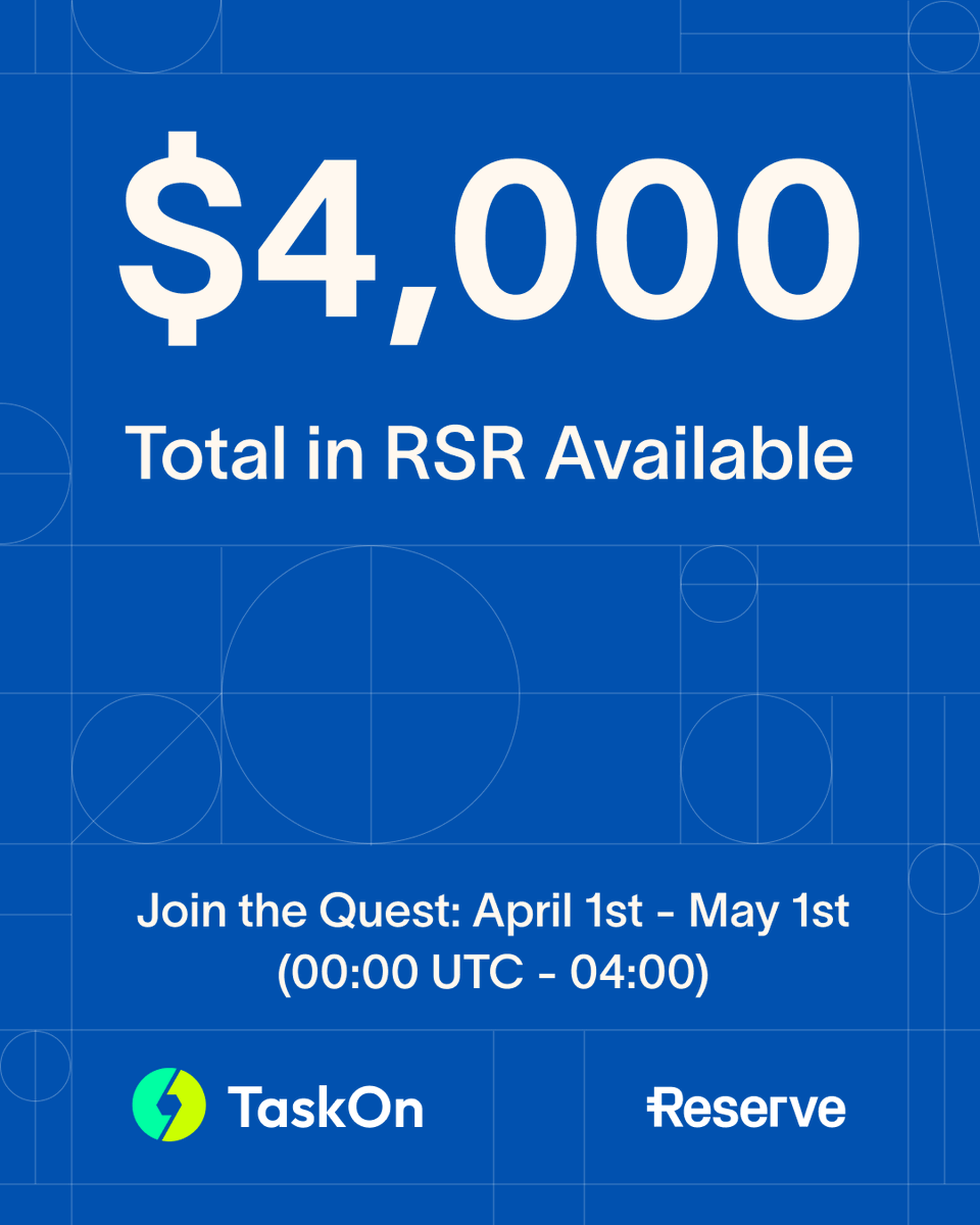 reserveprotocol's tweet photo. We want you to be a be a part of the Reserve ecosystem. 🌐

Here's how with @taskonxyz:
✅ Interact with us on 𝕏
✅ Join Discord and earn the exclusive “DTF Enjoyer” role
✅ Mint $10+ of any DTF
✅ Follow all social profiles

⏰ Ends at midnight on May 1st — Details below 👇 https://t.co/KCH78pYjkz