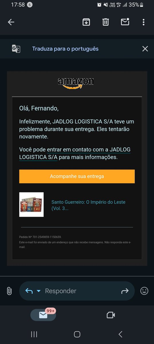 fsanotherlevel's tweet image. Incrível que a @amazonbrasil só trás transtorno com essas transportadoras 🤡 eu me desdobrando pra reler os 2 volumes a tempo do lançamento