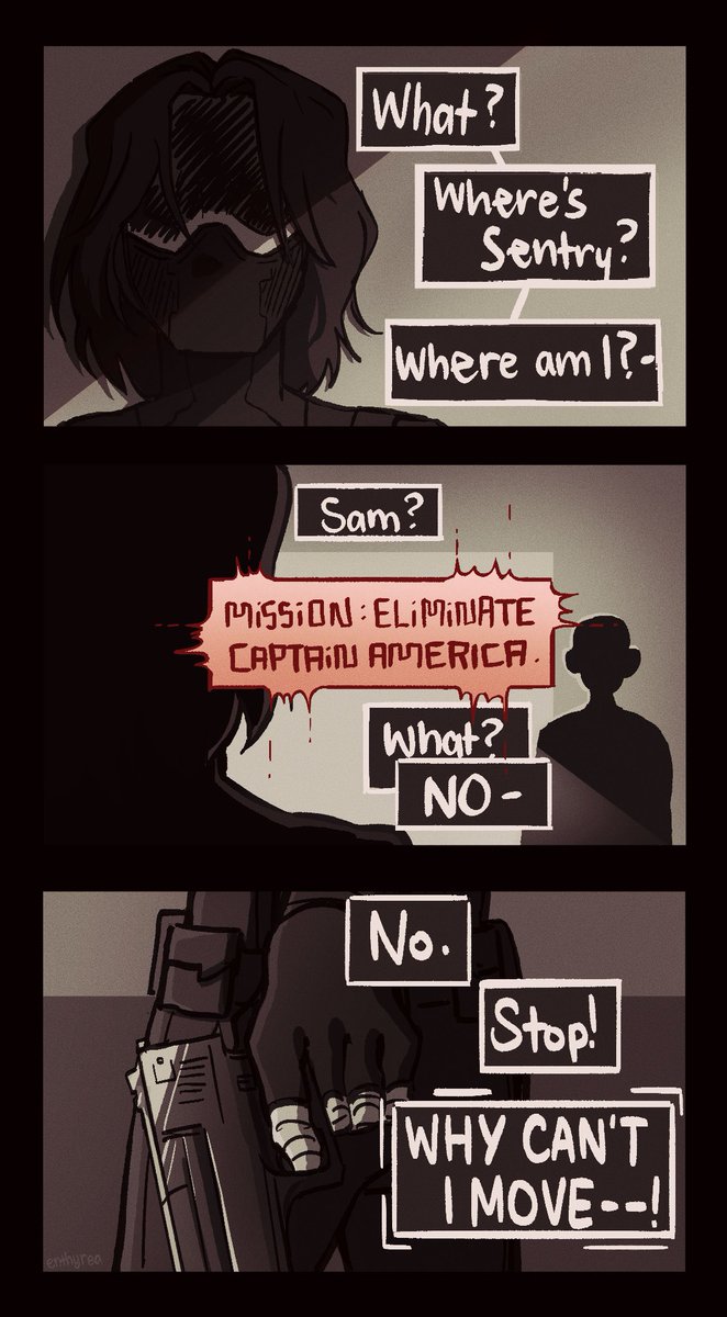 enthyrea's tweet photo. the void shows you your greatest fear #sambucky #marvel https://t.co/eMsaDEqNpr