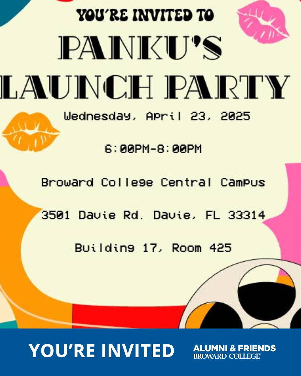 BrowardCollAlum's tweet image. Last chance to RSVP! 🎉 Join us tomorrow for the launch of Panku magazine&apos;s 61st volume! Hear from our talented student artists. Sign up now: giving.broward.edu/afn-pan-ku #BrowardCollege #Panku #BrowardCollegeAlumni
