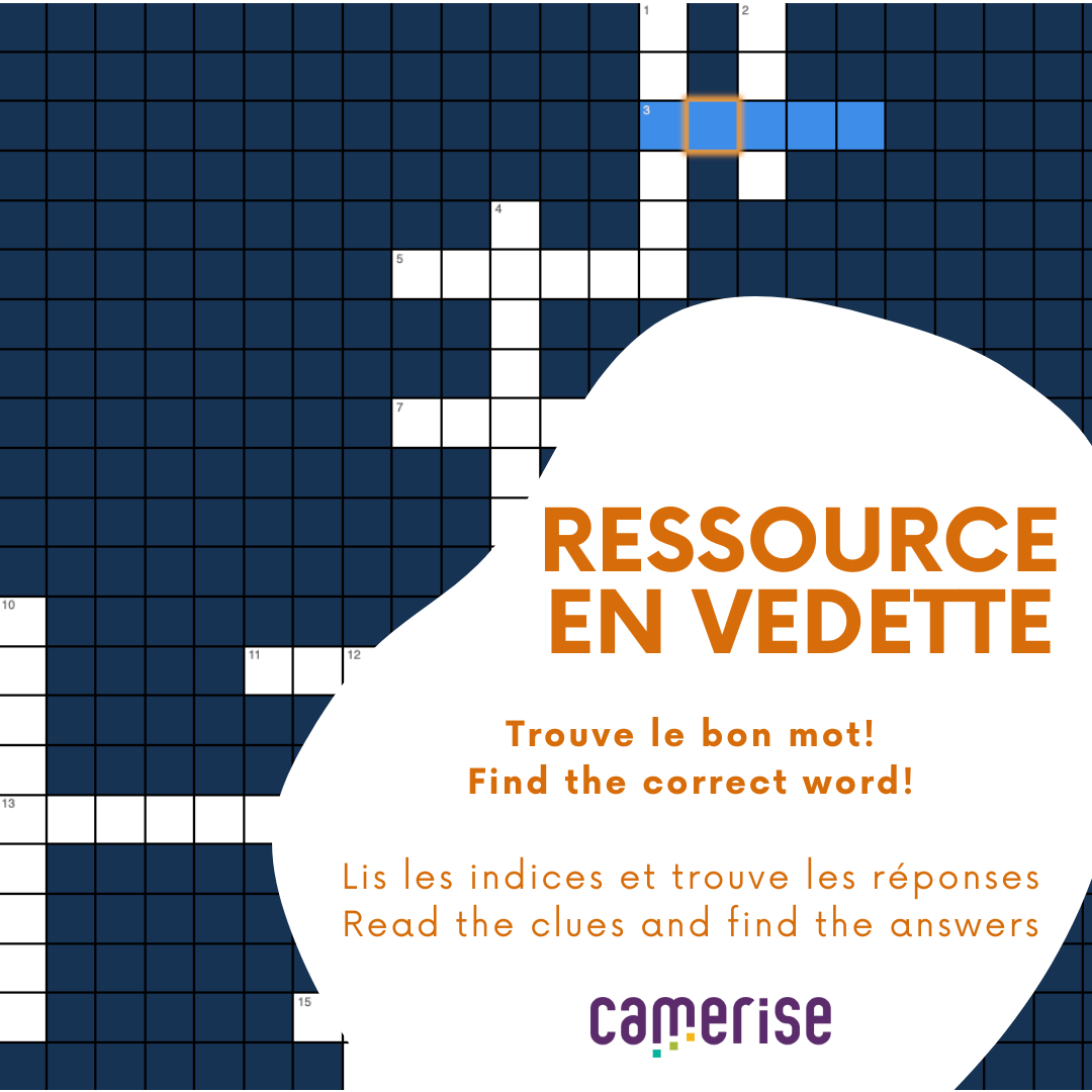 Amid the #FSL educational resources listed for free on #Camerisefslhub, discover this #crossword puzzle – A stimulating challenge is guaranteed!
🔗studio.camerisefsl.ca/fr/h5p/233