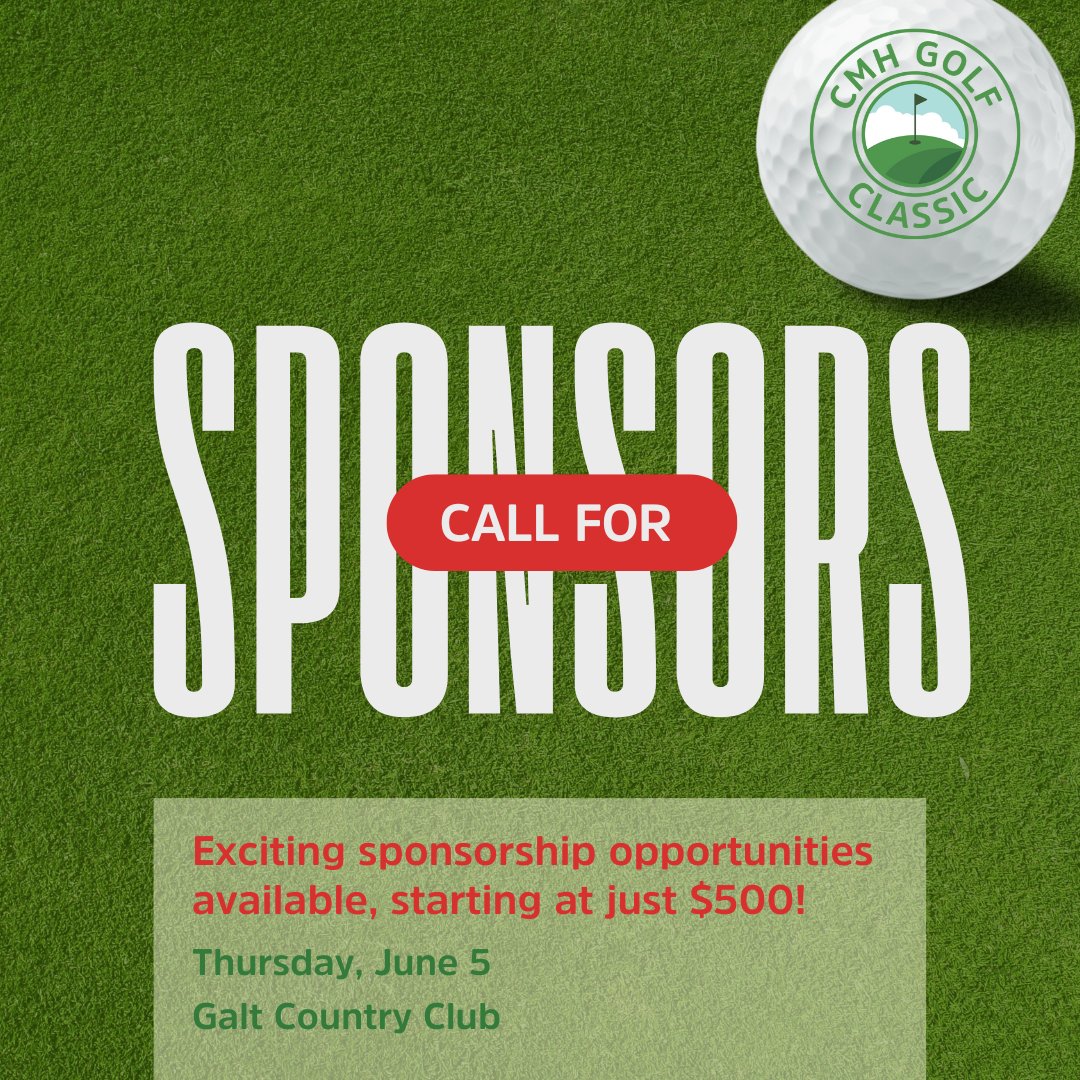 CMH Golf Classic is happening at the iconic Galt Country Club and your business can get their name &amp; logo at the event for just $500! We've got exciting sponsorship opportunities for you this year as you help bring essential equipment to your Hospital: trellis.org/cmh-golf-class…