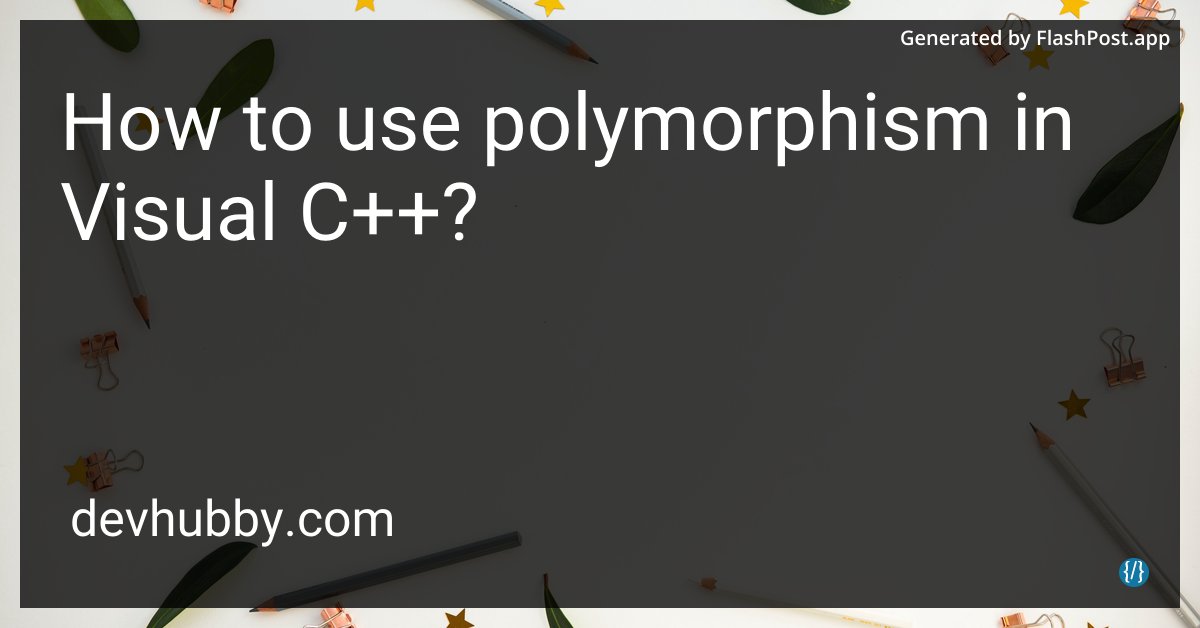 JordanKEurope's tweet image. Can polymorphism help me teleport to my Visual C++ project deadline?
Source: devhubby.com/thread/how-to-…
#CodeLearners #CPPProgramming #CodeHelp #OOP