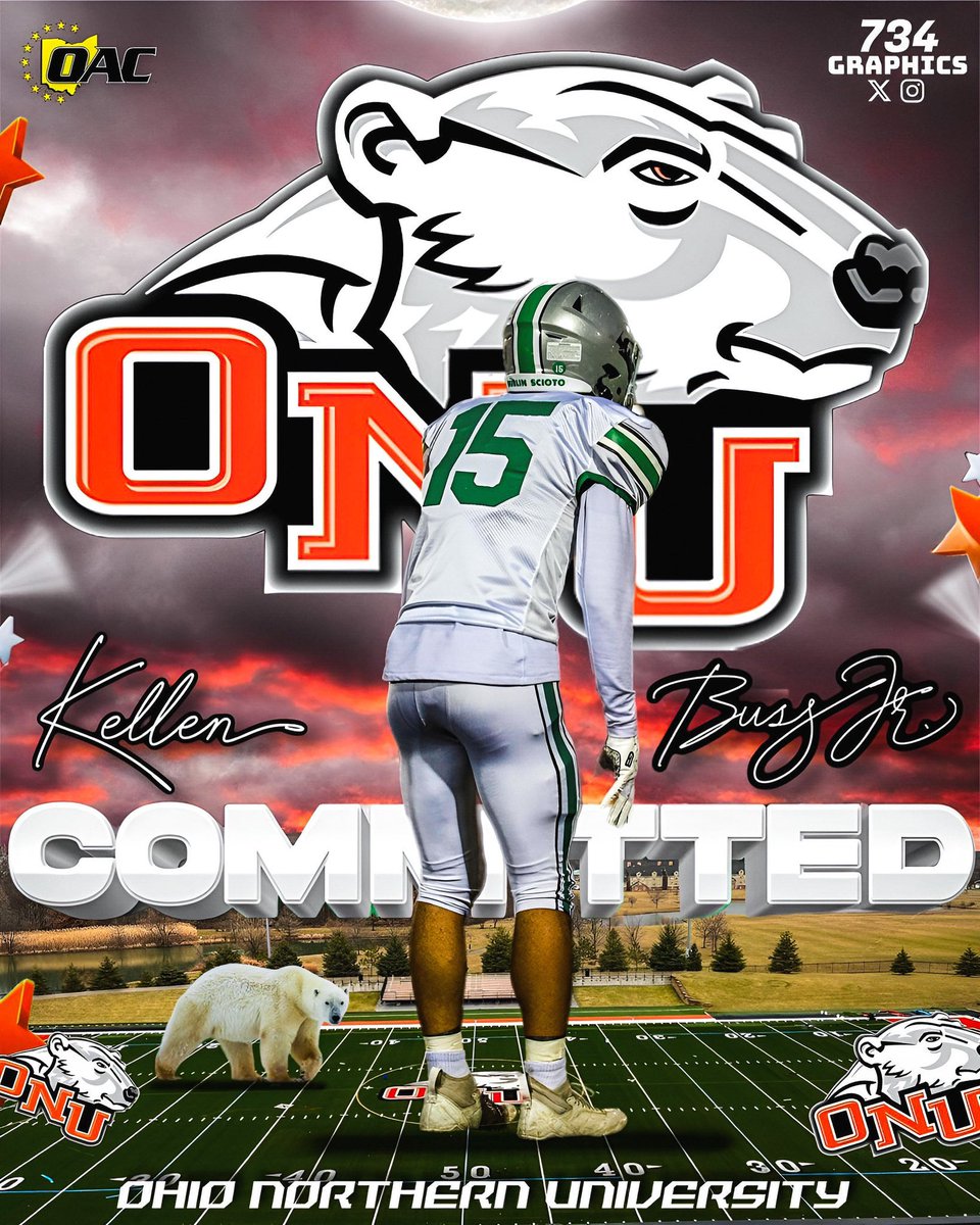 KellenBuss (@kellenbuss) on Twitter photo Thank you everyone that has help me in this process. I’ve worked hard with my Coaches and my teammates, I’m thankful to have walked my path. Now I’m glad to say I’ve found my home and have 💯% Committed to <a href="/OhioNorthernFB/">Ohio Northern Football</a>!
<a href="/734_graphics/">Commitment Edits</a> <a href="/coachR_Brown/">❄️Robbie Brown❄️</a> <a href="/CoachVThomas/">Von Thomas</a> <a href="/Coach_Fries/">Andy Fries ❄️</a> Thank you everyone that has help me in this process. I’ve worked hard with my Coaches and my teammates, I’m thankful to have walked my path. Now I’m glad to say I’ve found my home and have 💯% Committed to <a href="/OhioNorthernFB/">Ohio Northern Football</a>!
<a href="/734_graphics/">Commitment Edits</a> <a href="/coachR_Brown/">❄️Robbie Brown❄️</a> <a href="/CoachVThomas/">Von Thomas</a> <a href="/Coach_Fries/">Andy Fries ❄️</a>