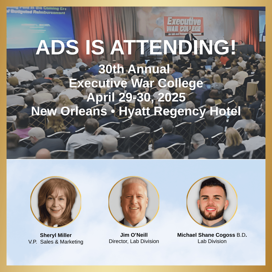 Join ADS at the Executive War College! 

Let's chat about lab billing, revenue cycle management, and optimizing lab operations. 

Schedule a 1-on-1: 

hubs.la/Q03jpcZQ0
