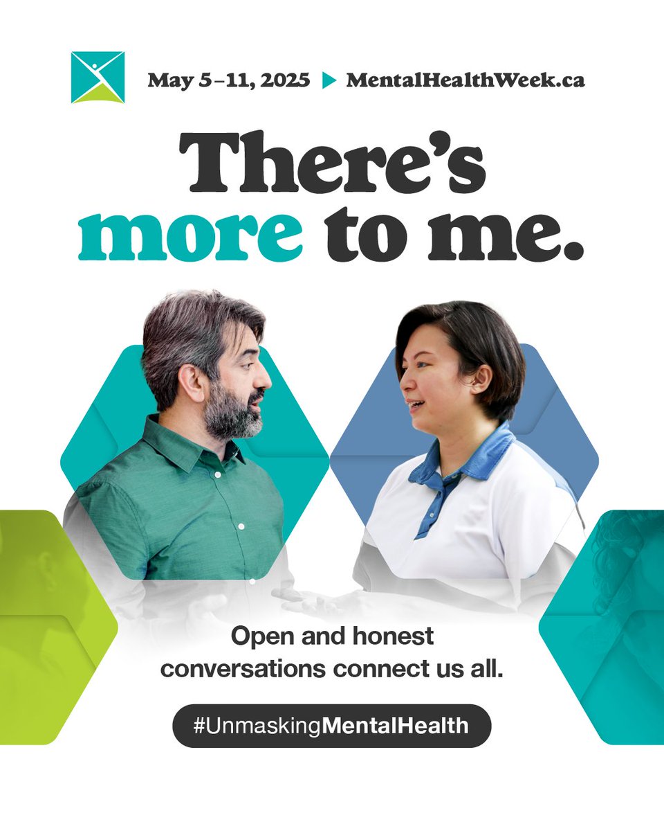 There is no “normal” when it comes to mental health so I’m joining the Canadian Mental Health Association in #UnmaskingMentalHealth because no one should feel pressured to hide their struggles. #MentalHealthWeek
Join: mentalhealthweek.ca