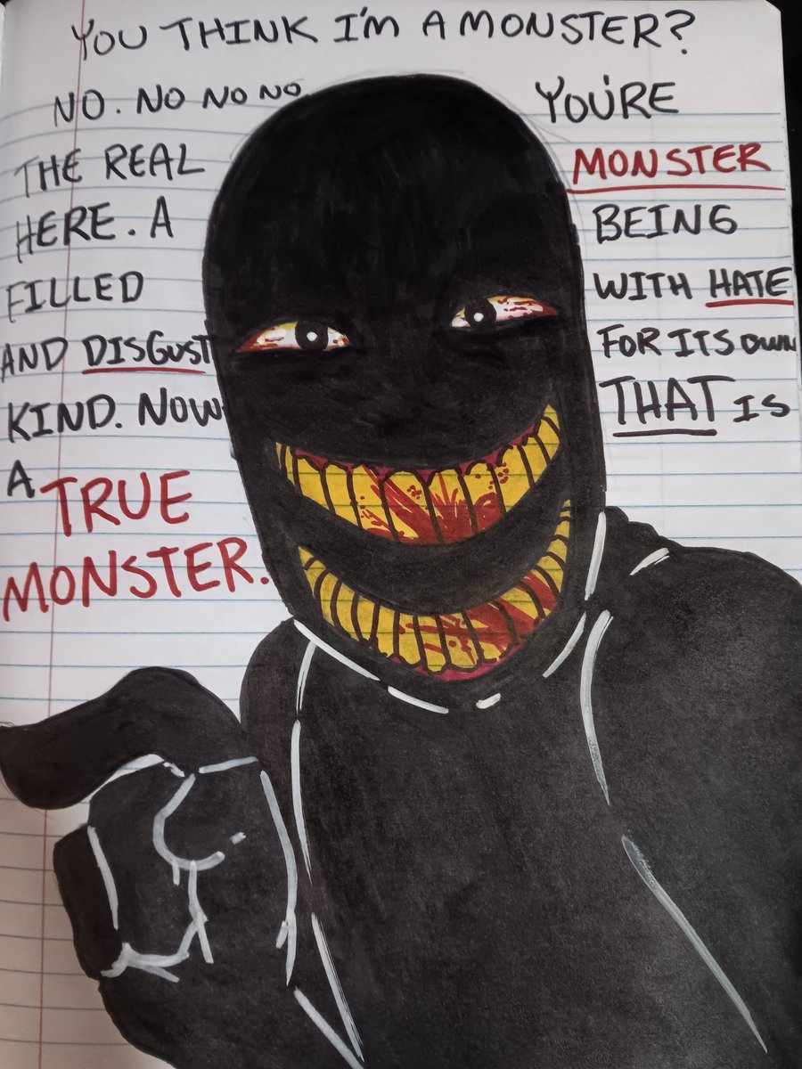 MrMilkyWiggles's tweet image. All of my "creepy" drawings have meaning behind them. (This one is about politics)