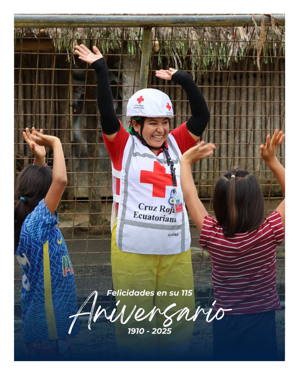 🎉Hoy, <a href="/cruzrojaecuador/">Cruz Roja Ecuatoriana</a> celebra 115 años de compromiso humanitario.

Gracias a todas las personas que, con su esfuerzo y dedicación, han construido y siguen construyendo la historia de la Cruz Roja Ecuatoriana.

¡Felicidades!