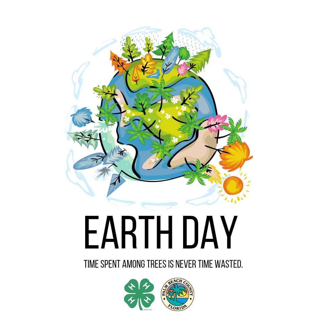 palmbeach4h's tweet photo. Happy #EarthDay from #palmbeach4h!Time spent among trees is never time wasted. Let’s keep growing, learning, and caring for our planet, together. 🍀 #4HGrowsHere https://t.co/xChILokNPw