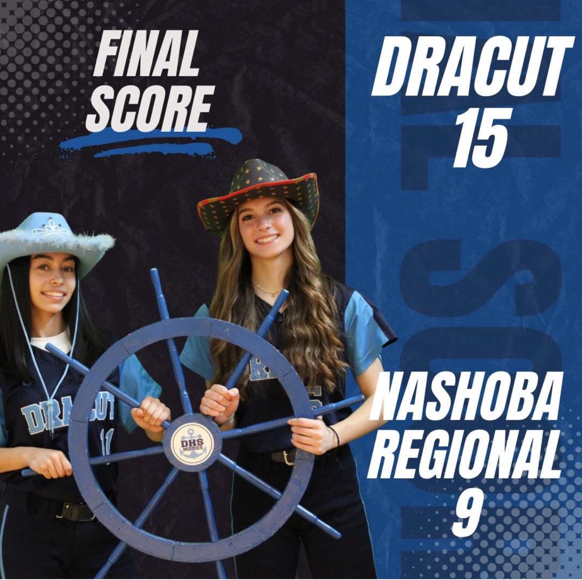 2 in a row for this group. Another team effort. <a href="/dracutmiddies/">Dracut HS Athletics</a> ⚓️🥎⚓️🥎
A Anderson went the distance for the W
A Rizzuti 5 hits 5 runs 4 rbi
L Chenevert 3 hits 3 runs 7 rbi
One of the hits being a 3 run BOMB
A Daneau 2 hits
K Rosado 2 hits 1 run 1 rbi
M Cuhna 2 hits 1 run 2 rbi