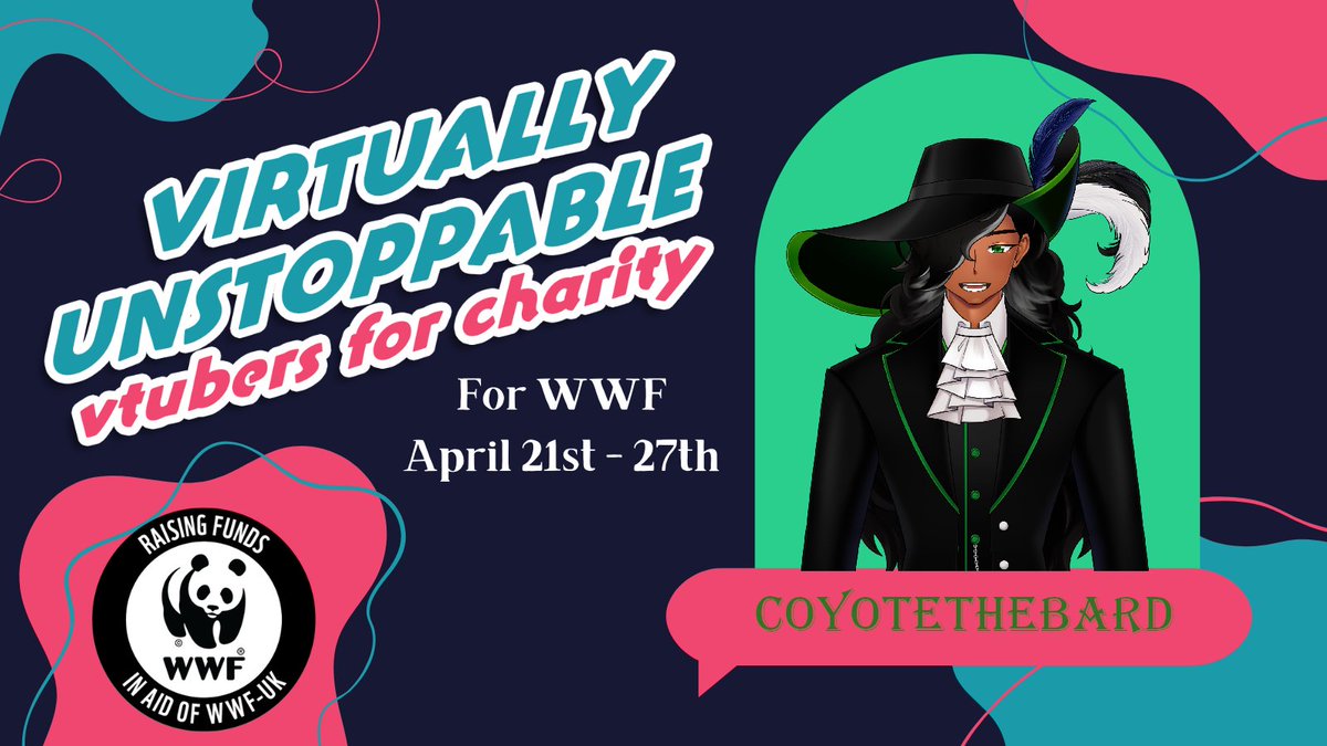 coyotethebard's tweet image. ALRIGHT TIME FOR THAT ANNOUNCEMENT! For this week we&apos;ll be raising funds for WWF! Please donate if you can and look forward to a few collabs and Solo streams this week! Donation link below!
#charity #WWF #virtuallyunstoppable