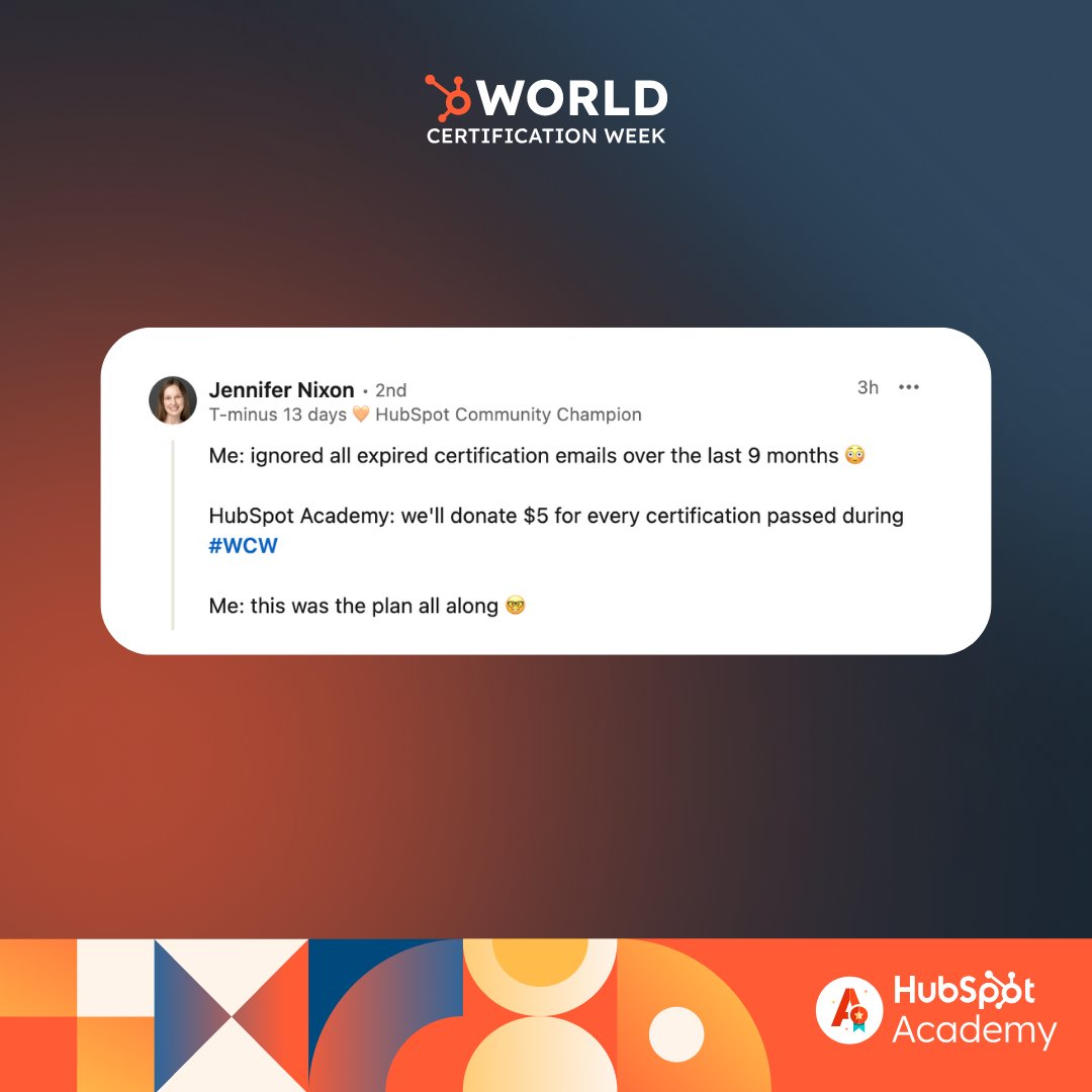 mood 😅 World Cert Week 2025 is April 28-May 2! 
🔆 TIP: Start on your courses now, and save the exam for WCW to get ahead :-)