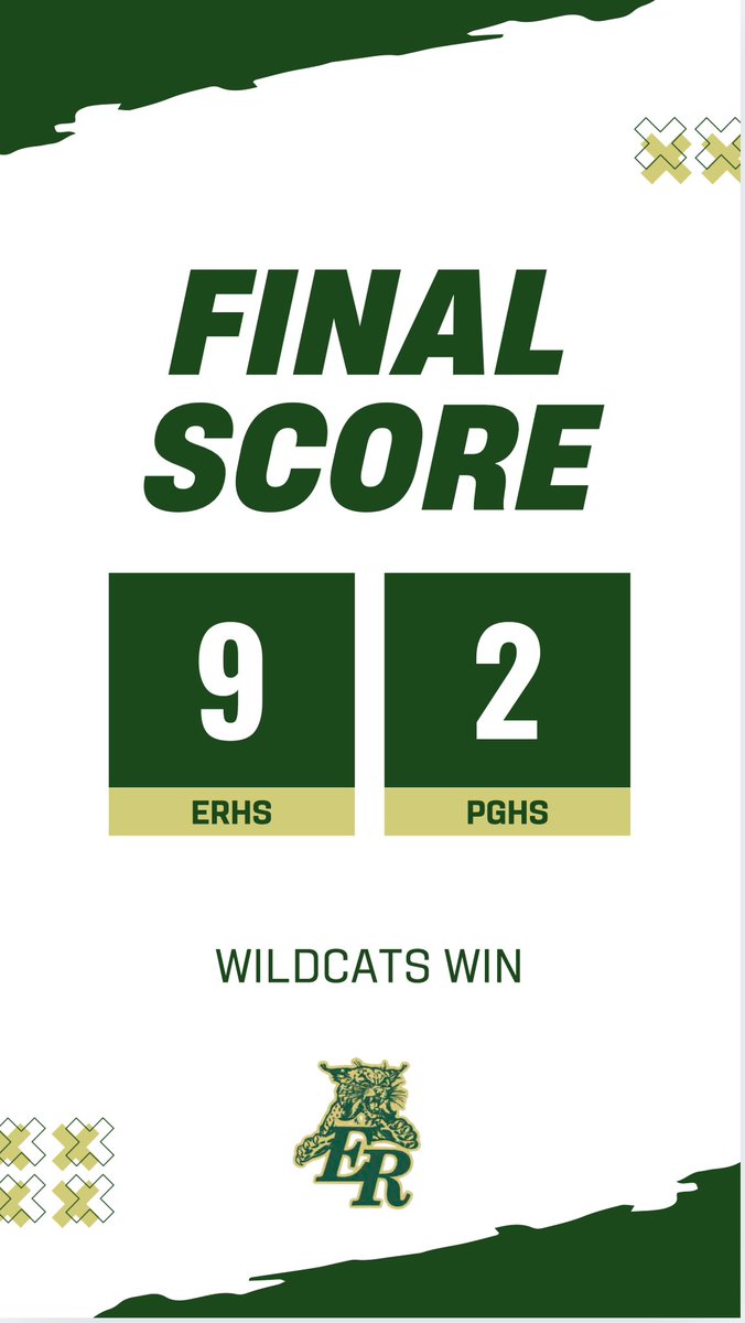 Wildcats take Game One! 

Bryson Marley earned the WIN on the mound throwing 6.2IP allowing 2 Runs on 4 Hits and Striking Out 7! 

The offense was lead by Will Stalker who contributed with 2 hits and and 2RBIs. 

Avery Wright and Rayden West also contributed with 2RBIs tonight!