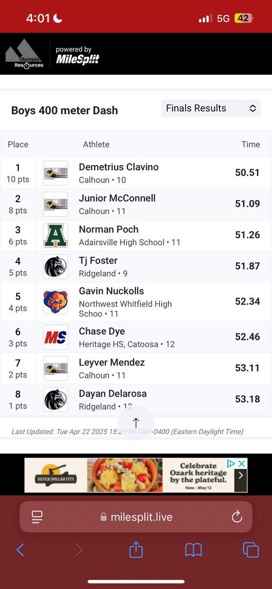 JrMcC0nnell3's tweet photo. 1st in region triple jump 
2nd in region 400m https://t.co/YhM1ijBgwo