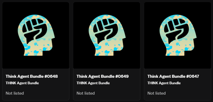 royalgorg's tweet photo. Minted 3 $THINK bundle today from @thinkagents and @MagicEden ! Excited for what the future holds for this team and ecosystem. The future is now! @jessebryan @mikeyanderson https://t.co/o7o1b0UNCT