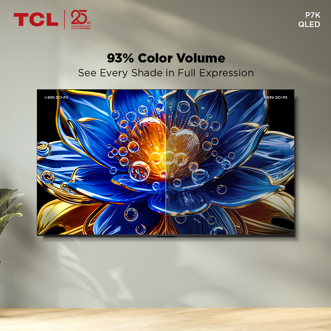 TCLPH's tweet image. Powered by QLED, the TCL P7K delivers 93% color volume, bringing lifelike vibrancy and deeper detail to every scene.

#TCLPK7 #TCLQLEDUpgrade #TCLStepIntoQLEDBrilliance #TCLPhilippines #TCLInspireGreatness