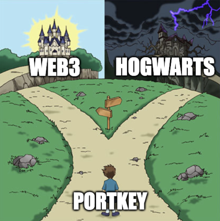 🧙‍♂️ Harry had a Portkey.
You have the #Portkey 🌀.

One takes you to Hogwarts.
The other takes you to #Web3.

🔗 portkey.finance 🔗