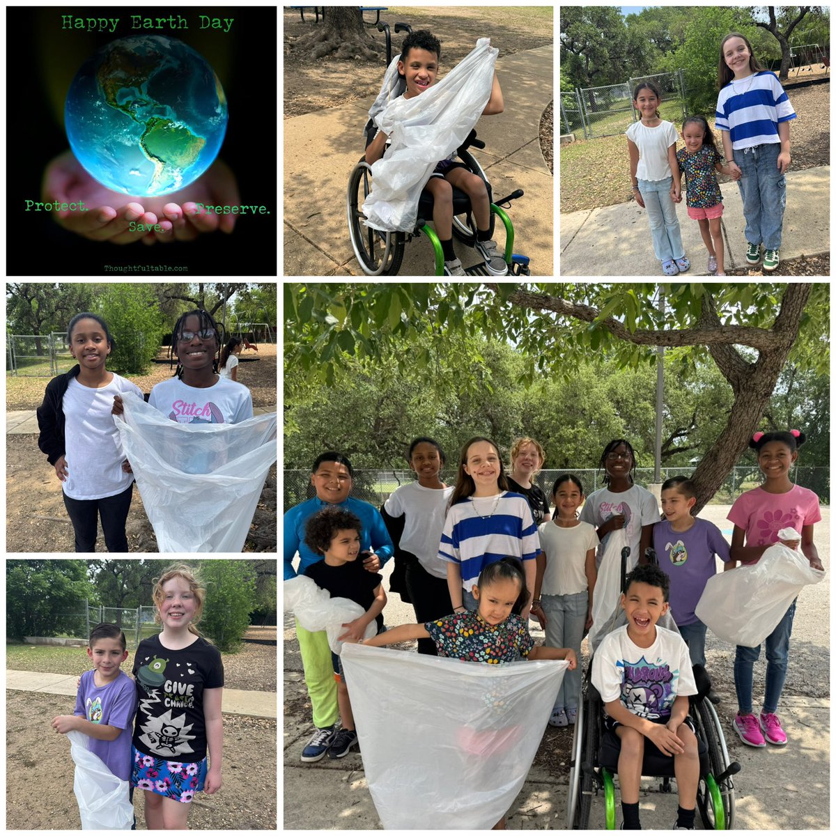 Roxanne Moore (@rdcmoore) on Twitter photo 💙Happy Earth Day! 💚Today during our science lesson, we explored ways we can take care of our planet. As a class, we decided to take action by going outside for a walk and picking up litter around the playground.
🌎🌱<a href="/NISDOtt/">Ott Elementary</a> <a href="/PrincipalBueno/">Madeline Bueno</a> <a href="/adelagarza07/">Alyssa Delagarza</a> 💙Happy Earth Day! 💚Today during our science lesson, we explored ways we can take care of our planet. As a class, we decided to take action by going outside for a walk and picking up litter around the playground.
🌎🌱<a href="/NISDOtt/">Ott Elementary</a> <a href="/PrincipalBueno/">Madeline Bueno</a> <a href="/adelagarza07/">Alyssa Delagarza</a>