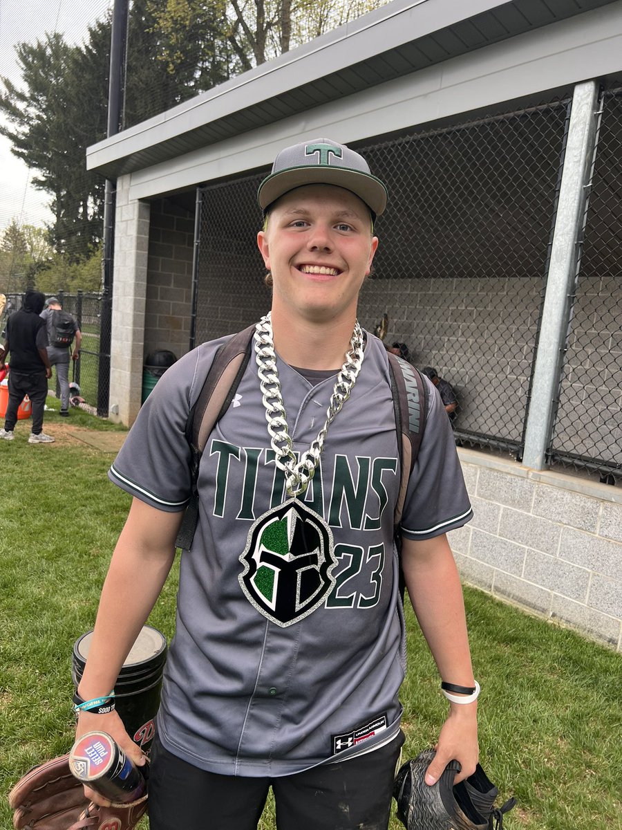 Titans 20 Frederick 2
Isaiah Babcock gets third win of the season.  5 IP 4 hits 2 runs 8 strikeouts.

Kopp 2/3 with 3 RBIs
Spangenberg 2/3 2B 2 RBIs
Nolan 2/2 2B 3 runs 2 RBIs
Rosenberg 2/2
Molishas and Babcock 2 RBIs
Vachon 2 RBIs 3 BBs
Cammarata 3 runs 

Titans 8-4 on the year.