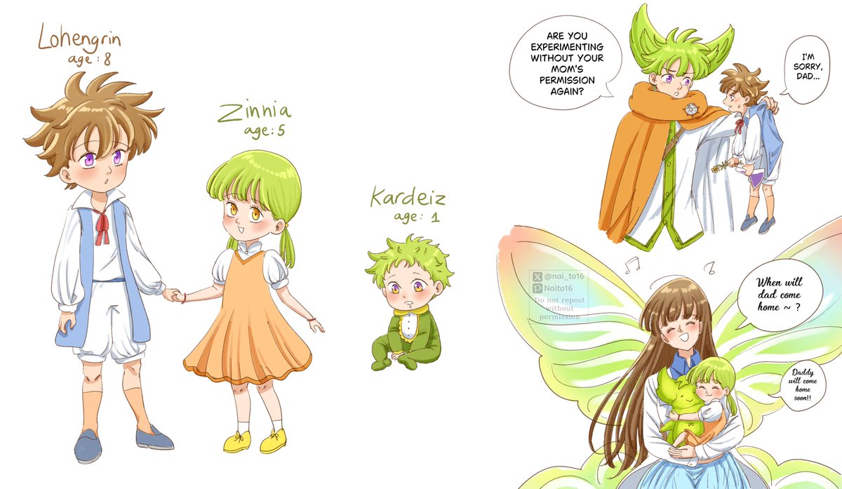 Persiens kids AU (part 1) #黙示録の四騎士 #Nasiens #Percival