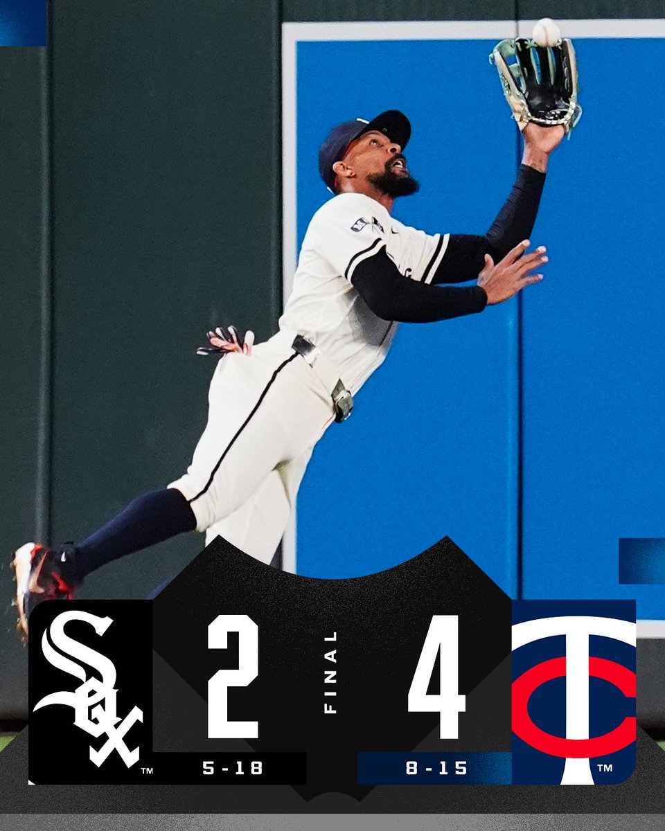 MLB's tweet photo. Byron Buxton seals an exciting win for the @Twins with an OUTRAGEOUS catch 😤 https://t.co/8cILycYFQ7