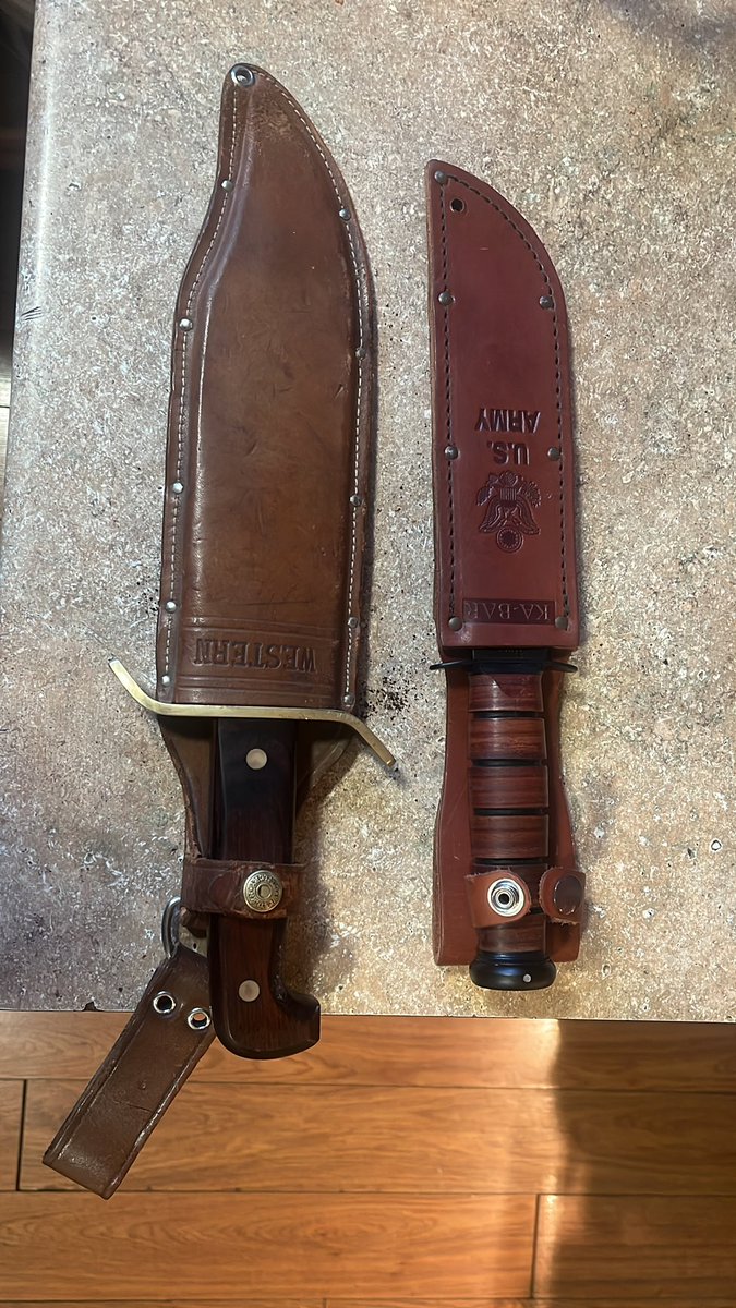 swoomble's tweet image. Probably will never need a knife this big but picked up this w49 d and ka bat earlier  for a pretty good price