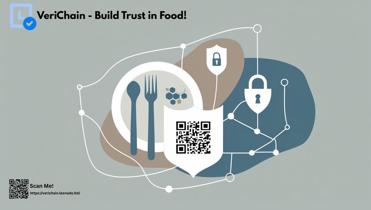 VeriChain: Build trust in food! ✅ Secure digital certificates (FDA, etc.) verified by QR. Customers scan &amp; trust. Learn more: [verichain.leonado.ltd] #VeriChain #FoodSafety #Blockchain #DigitalCertification