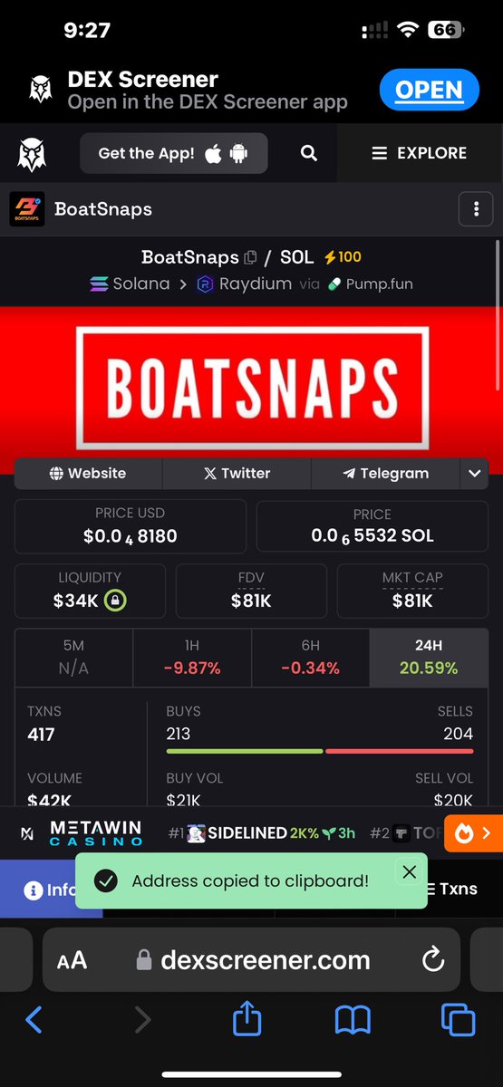 stack_metals's tweet image. I’ve told you guys months ago about #boatsnaps

Legit company backing . Doxxed dev. 3+ mill subs on YouTube. And now it’s sending. 90k are you in?it’s a banger 

FSRoBup222M53qLDKNjQDFQppfEJ3QisXpQx1Nxepump

@TrueGemHunter @AdamEShelton @AdamBitcoinP2P1 @verifiedjeff @cali_julz
