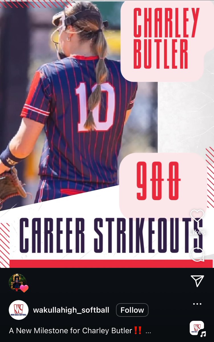 Congrats to our <a href="/AuburnSoftball/">Auburn Softball</a>  signee  <a href="/Cbutler2025/">Charley Butler</a> on her 900 HS career Strikeout!