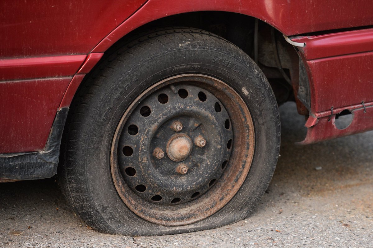 Here's something that will make you laugh. Years ago I had a flat tire, my whole day was fucked everything was going wrong, I wrestled this tire off of my van with those old crank jack deals which suck like hell IYKYK. By the time I got to the tire place to get it patched I am in