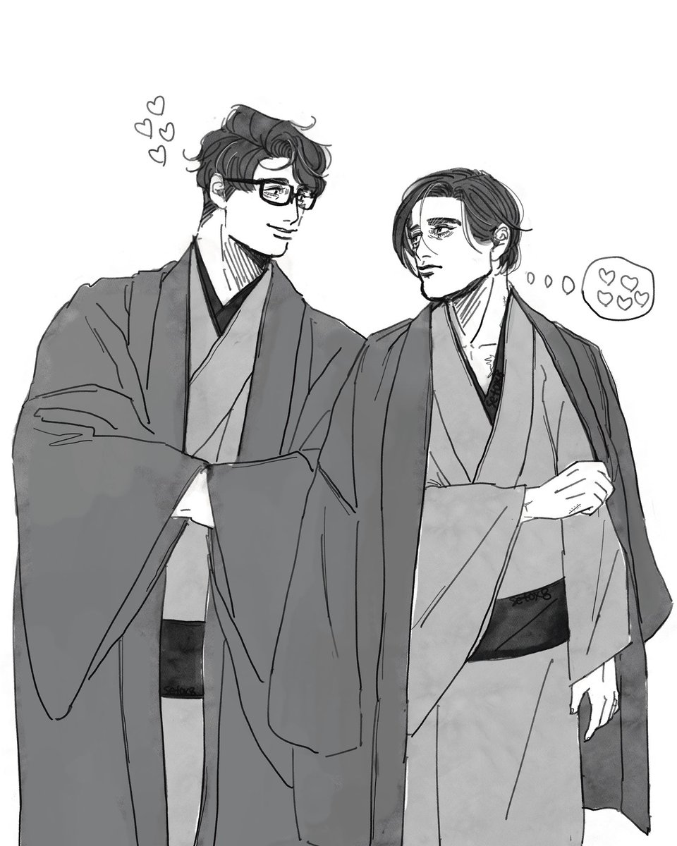 Kimono #superbat
(Not yakuza. They are just visiting Japan together. )