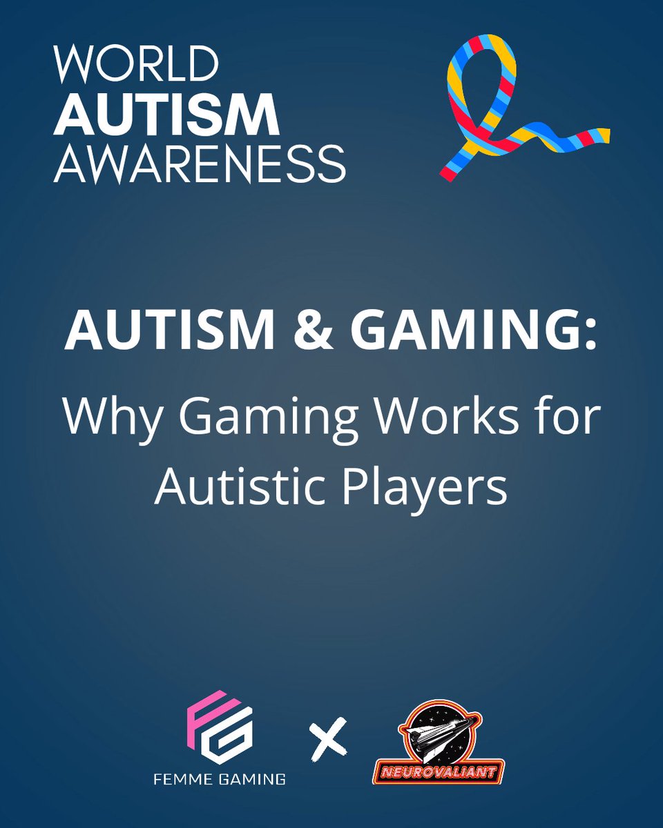FEMME GAMING (@femmegaminggg) on Twitter photo 💙 April is Autism Acceptance Month 💙
We’re teaming up with <a href="/neurovaliant/">Neurovaliant</a> to show why gaming hits different for #autistic players! 💙 April is Autism Acceptance Month 💙
We’re teaming up with <a href="/neurovaliant/">Neurovaliant</a> to show why gaming hits different for #autistic players!