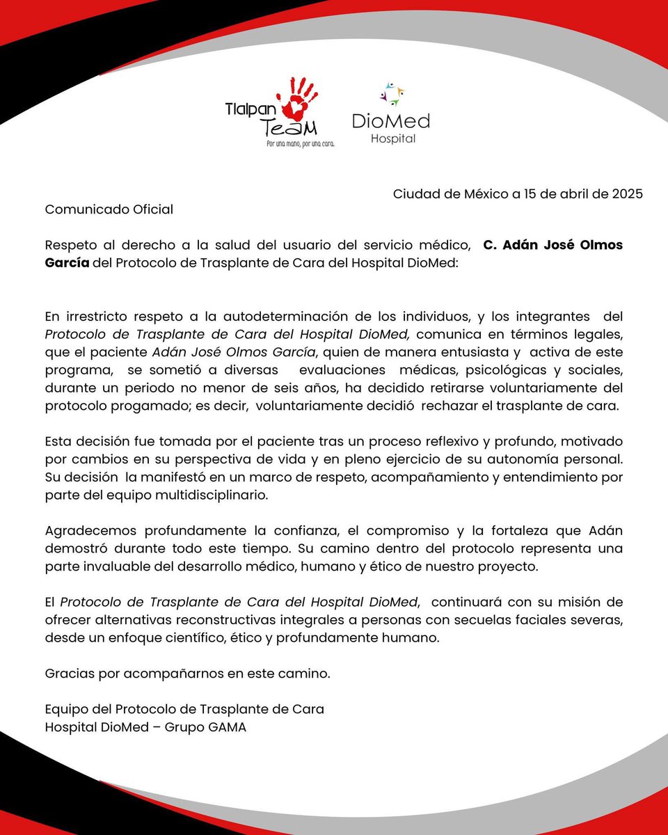 Trasplante mano/cara tweet media