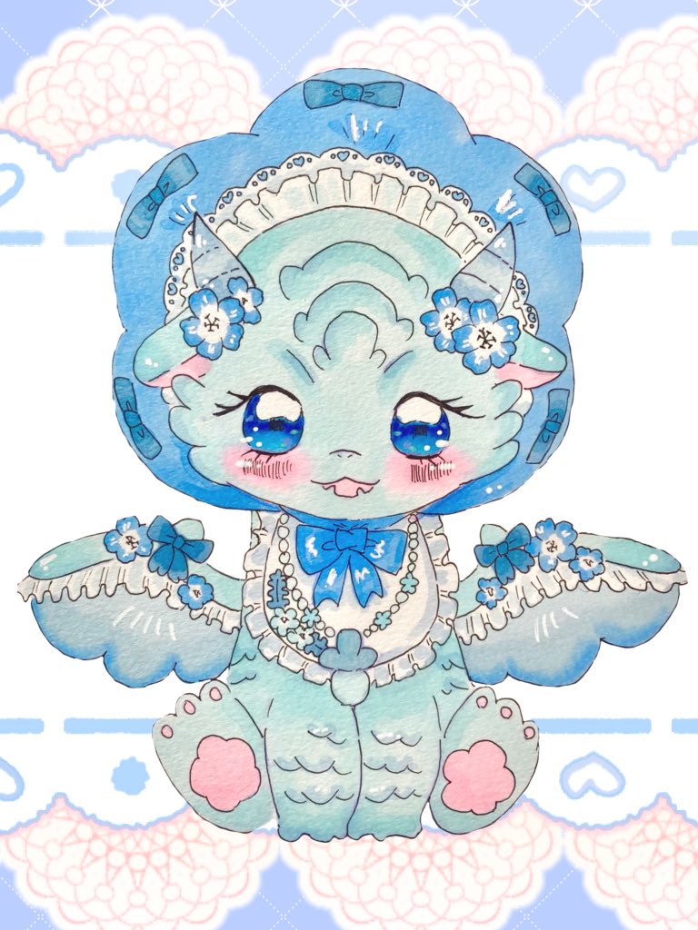 #ドラゴンの日
ネモフィラ・ベイビーなドラゴンちゃん💙