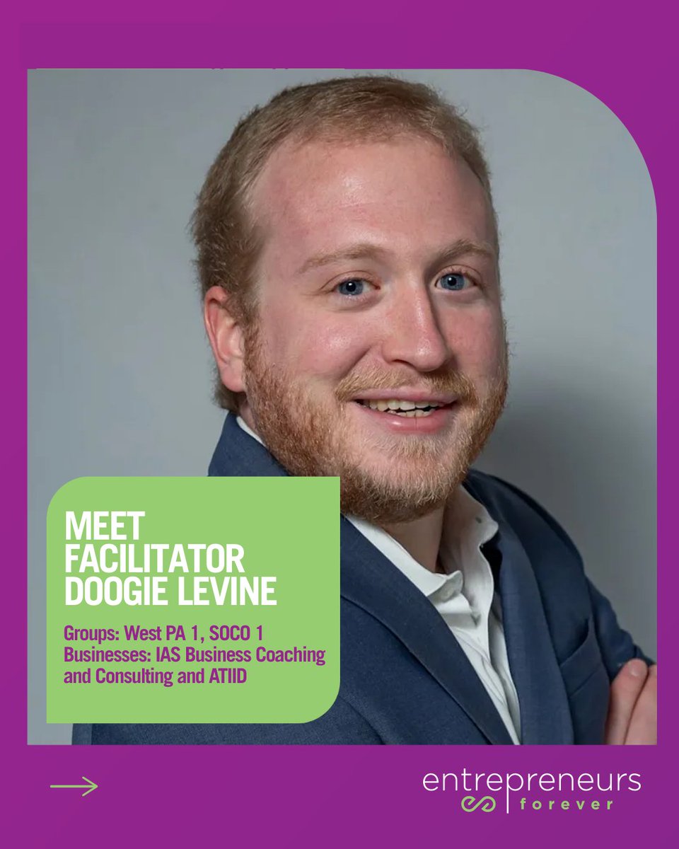 eforeversocial's tweet photo. Meet Doogie Levine: Entrepreneur, Facilitator &amp; Business Guide

Doogie knows business isn't straightforward—it's a winding road. A Pittsburgh native and “accidental entrepreneur,” he offers over a decade of leadership and a fresh approach to business challenges. https://t.co/p5WOiai2HJ