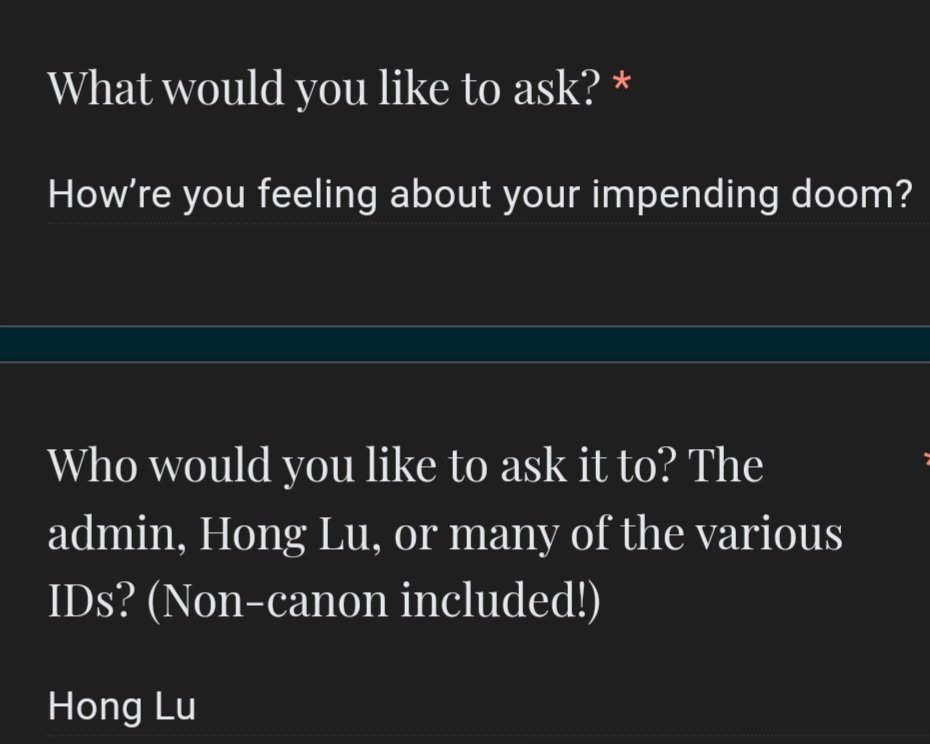If you're talking about my home... It's a little unfortunate that the company has asked me to participate. I would've loved to help out my sister, but I wouldn't call it impending doom! I'll give it my best shot for the company.