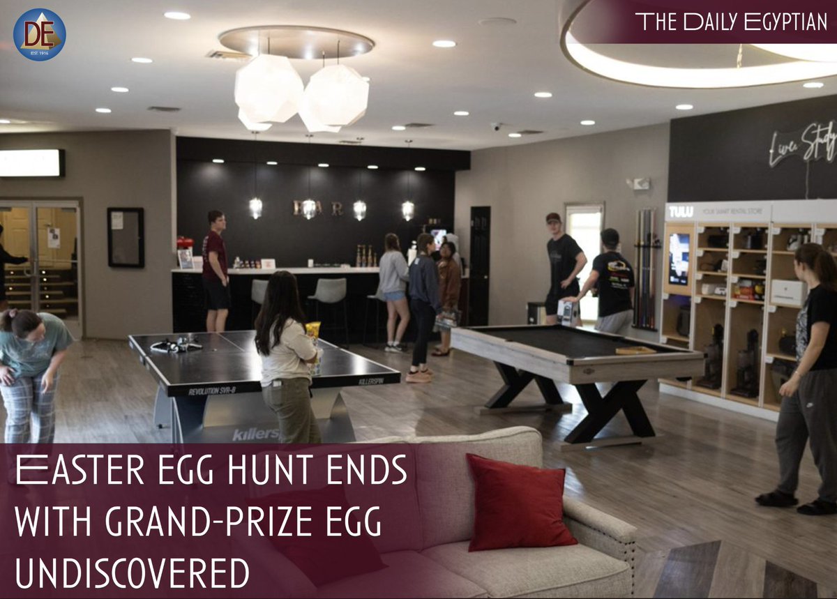 This year’s annual egg hunt moved indoors due to rain, but the excitement didn’t stop.
Spoiler: the final egg was in the rent drop box.

Read more: dailyegyptian.com/121267/showcas…

✍️&amp;📸: Enan Chediak