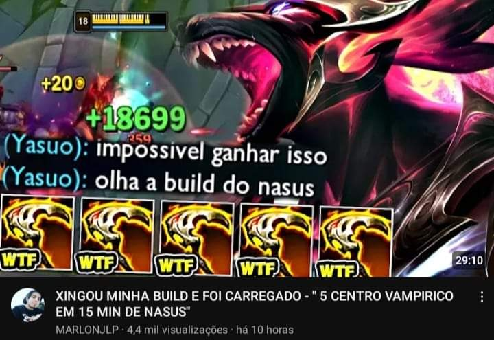 nova build do nasus acabou de dropar hein