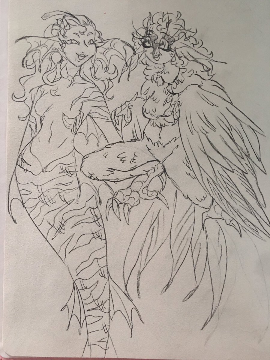 SarahAster's tweet photo. Fish and bird sirens! https://t.co/BO2Ny5qAmz