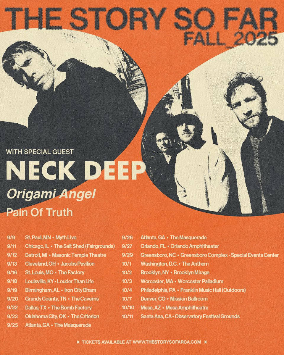 Presale tickets to our U.S. Tour are available now. Register now through Thursday at 10pm at thestorysofarlive.com for early access to tickets. Tickets go on sale to the public on Friday, April 25 at 10am local.